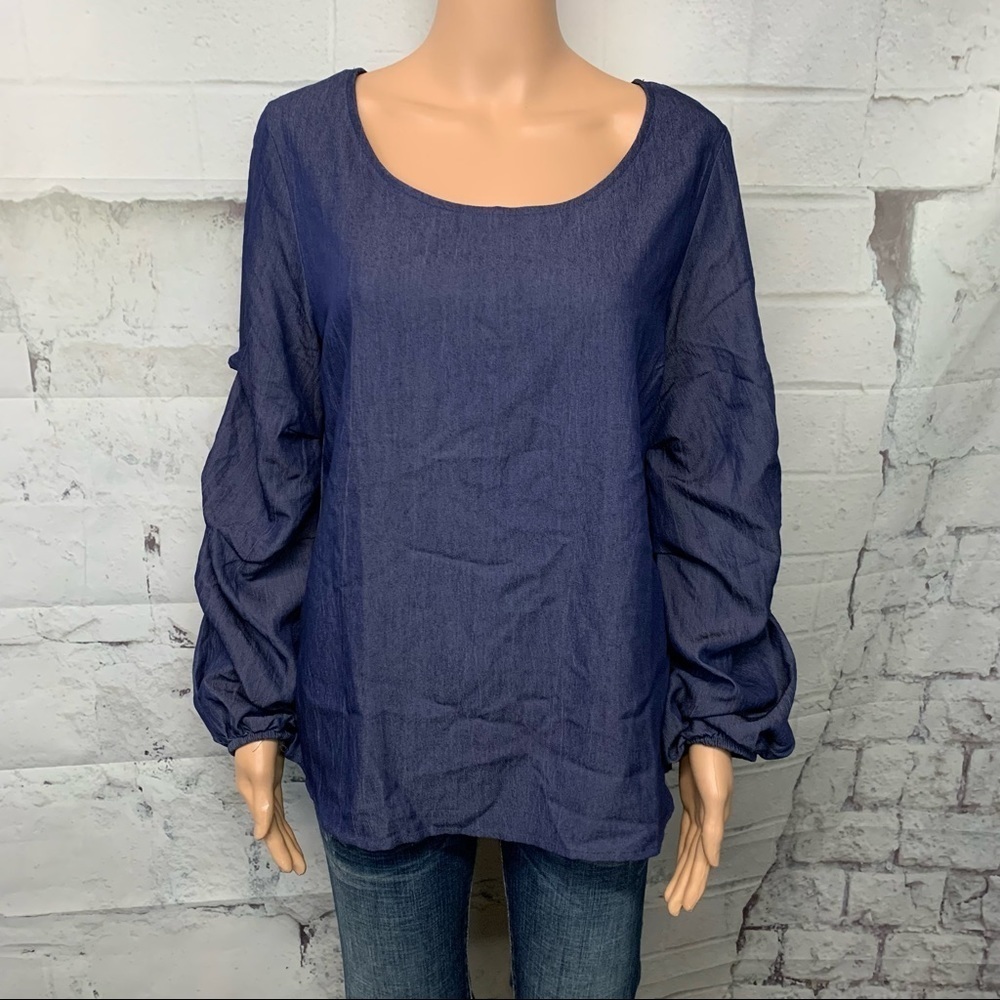 Corvia Top with Pinched Sleeves